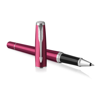 Parker Urban Rollerball Pen - Vibrant Magenta Chrome Trim - Picture 2