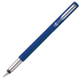 Parker Vector Fountain Pen - Blue Chrome Trim