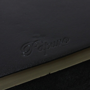 Papuro Amalfi Leather Journal - Black - Small - Picture 4