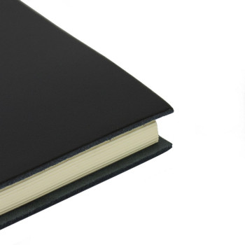 Papuro Torcello Leather Condolence Book - Black - Picture 2