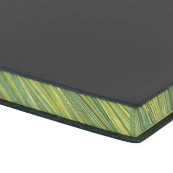 Papuro Torcello Leather Journal - Black with Green Marbled Edges - Medium - Picture 2