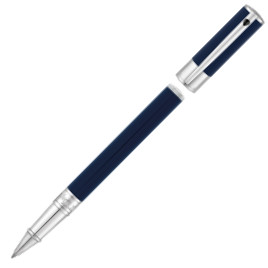 S.T. Dupont D-Initial Rollerball Pen - Blue & Chrome