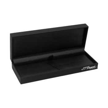 S.T. Dupont Defi Ballpoint Pen - Black Leather & Palladium - Picture 1
