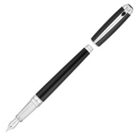 S.T. Dupont Line-D Large Fountain Pen - Black & Palladium