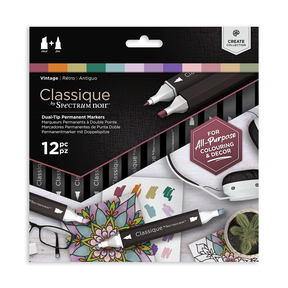 Spectrum Noir Classique Markers - Classic Vintage (Pack Of 12)
