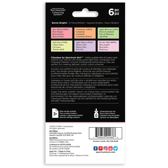 Spectrum Noir Classique Marker - 'Hint Of' Markers - Barely Brights - Picture 2