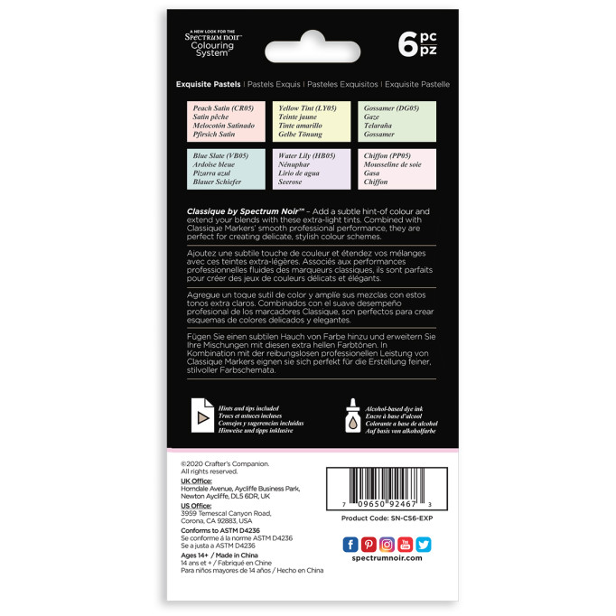 Spectrum Noir Classique Marker - 'Hint Of' Markers - Exquisite Pastels - Picture 2