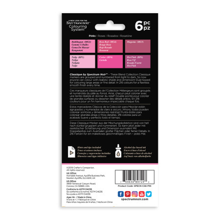 Spectrum Noir Classique Markers - Exotic Pinks (Pack Of 6) - Picture 1