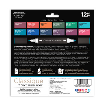 Spectrum Noir Classique Markers - Jewel Tones (Pack Of 12) - Picture 1