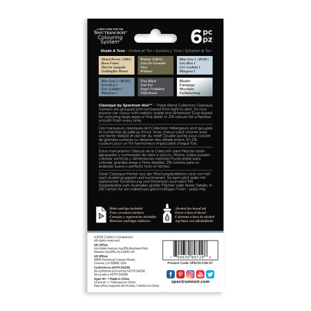 Spectrum Noir Classique Markers - Tone & Shade (Pack Of 6) - Picture 1