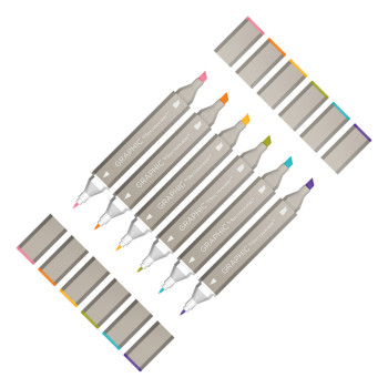 Spectrum Noir Graphic Markers - Hues (Pack of 6) - Picture 1