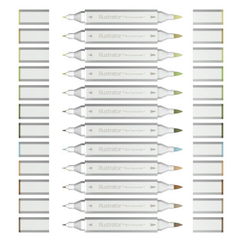 Spectrum Noir Illustrator Markers - Landscape (Pack of 12) - Picture 1