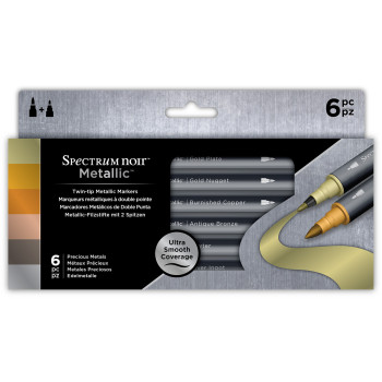 Spectrum Noir Metallic Markers - Precious Metals (Pack of 6)