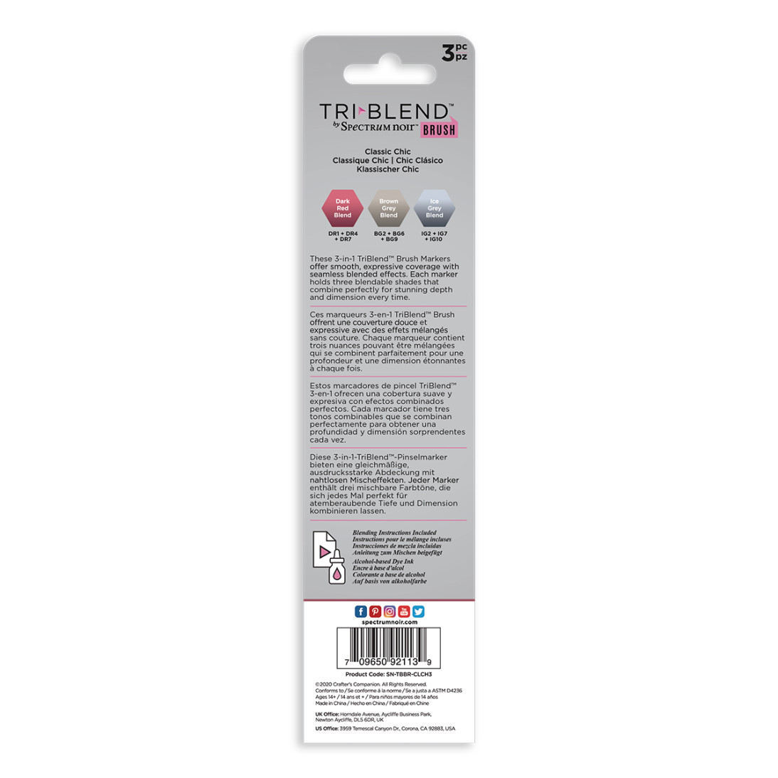 Spectrum Noir TriBlend Markers - Classic Chic (Pack Of 3) - Picture 1