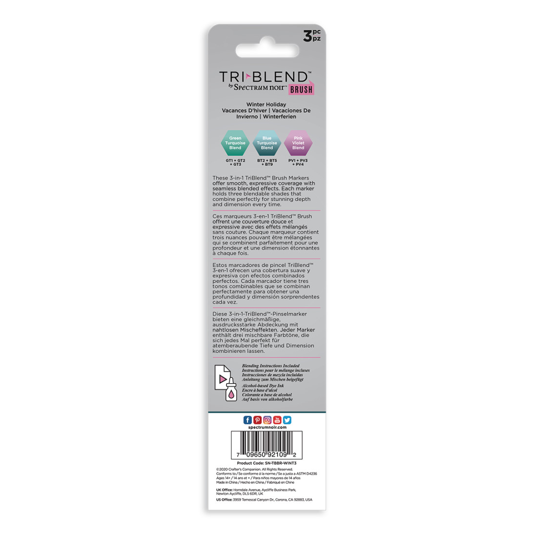 Spectrum Noir TriBlend Markers - Winter Holiday (Pack Of 3) - Picture 1