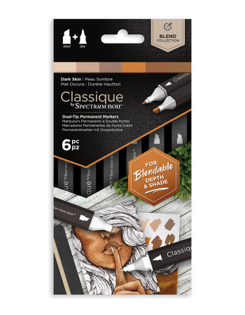Spectrum Noir Classique Markers - Dark Skintones (Pack Of 6)
