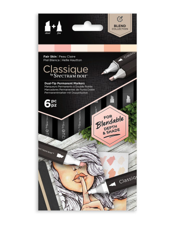 Spectrum Noir Classique Markers - Fair Skintones (Pack Of 6)