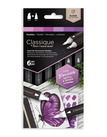 Spectrum Noir Classique Markers - Rich Purples (Pack Of 6)
