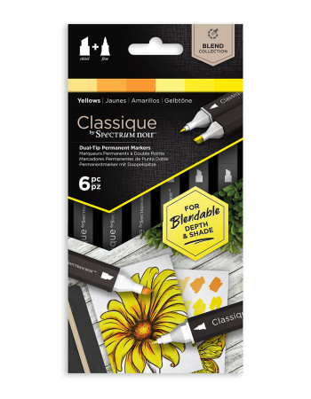 Spectrum Noir Classique Markers - Sunny Yellows (Pack Of 6)