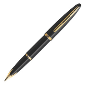 Waterman Carene Fountain Pen - Black Sea Gold Trim