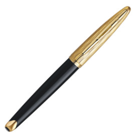 Waterman Carene Fountain Pen - Essential Black Gold Trim - Picture 1