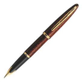 Waterman Carene Fountain Pen - Marine Amber Gold Trim