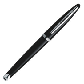 Waterman Carene Rollerball Pen - Black Sea Chrome Trim - Picture 1