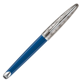 Waterman Carene Rollerball Pen - Blue Obsession Chrome Trm - Picture 1