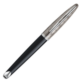 Waterman Carene Rollerball Pen - Contemporary Black and Gunmetal Chrome Trim - Picture 1