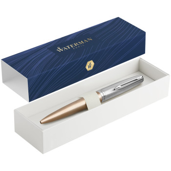 Waterman Embleme Ballpoint Pen - Deluxe Gold Chrome Trim - Picture 1