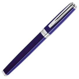 Waterman Exception Fountain Pen Slim - Blue Lacquer Silver Trim - Picture 1