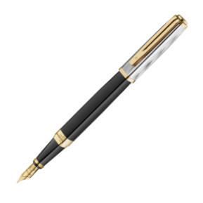 Waterman Exception Reflections of Paris Fountain Pen - Deluxe Black