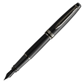 Waterman Expert Fountain & Ballpoint Pen Gift Set - Metallic Black Ruthenium Trim - Picture 1