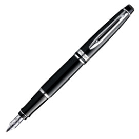 Waterman Expert Fountain Pen - Black Chrome Trim