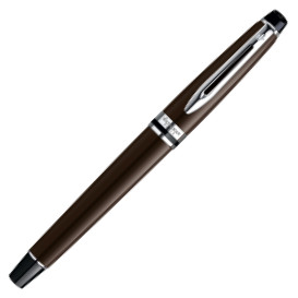 Waterman Expert Fountain Pen - Deep Brown Chrome Trim - Picture 1