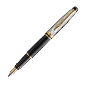 Waterman Expert Reflections of Paris Fountain Pen - Deluxe Black