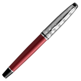 Waterman Expert Rollerball Pen - Deluxe Red Chrome Trim - Picture 1