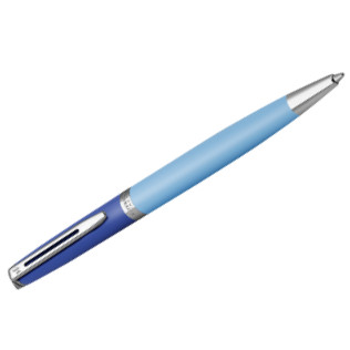 Waterman Hemisphere Ballpoint Pen - Colour Blocking Blue Chrome Trim - Picture 2