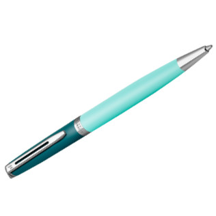 Waterman Hemisphere Ballpoint Pen - Colour Blocking Green Chrome Trim - Picture 2