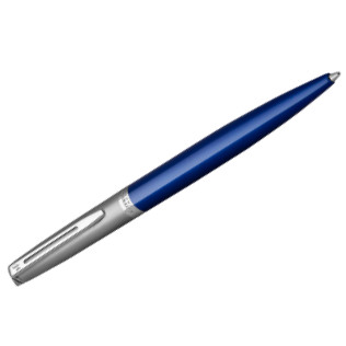 Waterman Hemisphere Essentials Ballpoint Pen - Matte Blue & Sandblasted Steel - Picture 2