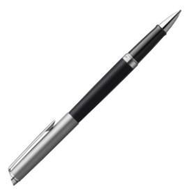 Waterman Hemisphere Essentials Rollerball Pen - Matte Black & Sandblasted Steel - Picture 1