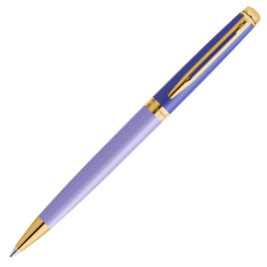 Waterman Hemisphere Fountain & Ballpoint Pen Gift Set - Colour Blocking Purple Gold Trim - Picture 2