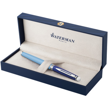 Waterman Hemisphere Fountain Pen - Colour Blocking Blue Chrome Trim - Picture 4