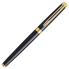 Waterman Hemisphere Fountain Pen - Gloss Black Gold Trim - Picture 1