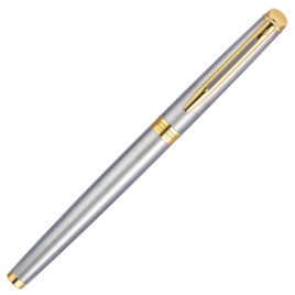 Waterman Hemisphere Fountain Pen - Stainless Steel Gold Trim - Picture 1