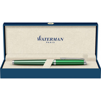 Waterman Hemisphere Rollerball Pen - Chateau Vert Chrome Trim - Picture 2