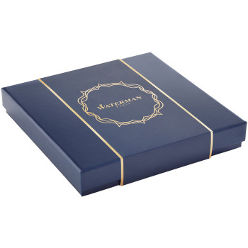 Waterman Hemisphere Rollerball Pen - Matte Black Chrome Trim in Luxury Gift Box with Free Notebook - Picture 1