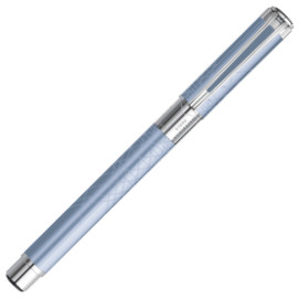 Waterman Perspective Rollerball Pen - Decorative Azure Blue Chrome Trim - Picture 1