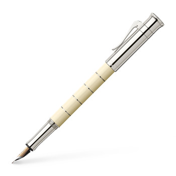 Graf von Faber-Castell Classic Anello Fountain Pen - Ivory Platinum Trim - Picture 1