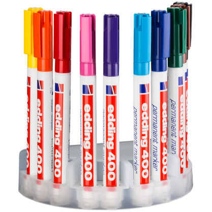 Edding 400 Permanent Markers - Assorted Colours (Marker System of 10)
